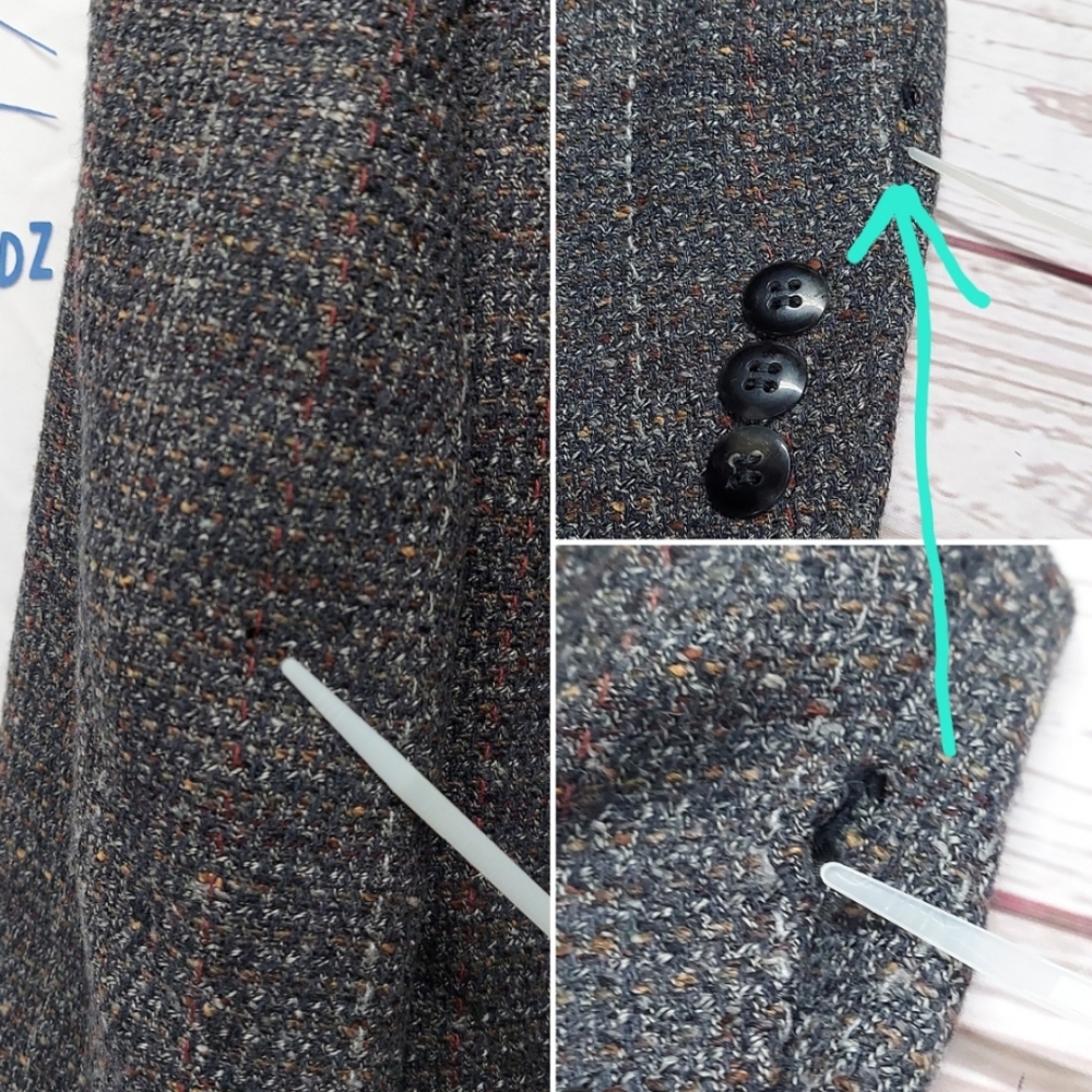 Vintage Pierre Cardin Plaid 2 Button Blazer - Picture 12 of 16